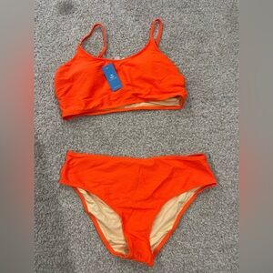 Cupshe Bold Orange Textured Bikini